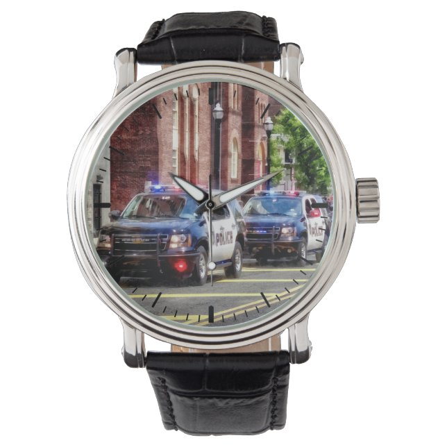 Relógio De Pulso Linha de Carros da Polícia (Frente)