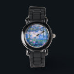 Relógio De Pulso Lírios de água de Monet<br><div class="desc">Lírios de água de Monet. Por favor,  visite minha loja para obter design mais interessante e mais opções de cores. => zazzle.com/iwheels*</div>