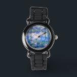 Relógio De Pulso Lírios de água de Monet<br><div class="desc">Lírios de água de Monet. Por favor,  visite minha loja para obter design mais interessante e mais opções de cores. => zazzle.com/iwheels*</div>