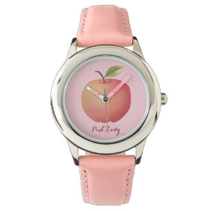 Relógio De Pulso Maçã rosa-branca
