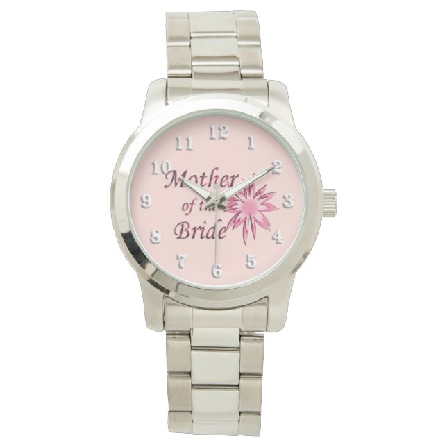 Relógio De Pulso Mãe da Noiva Rosa (Frente)