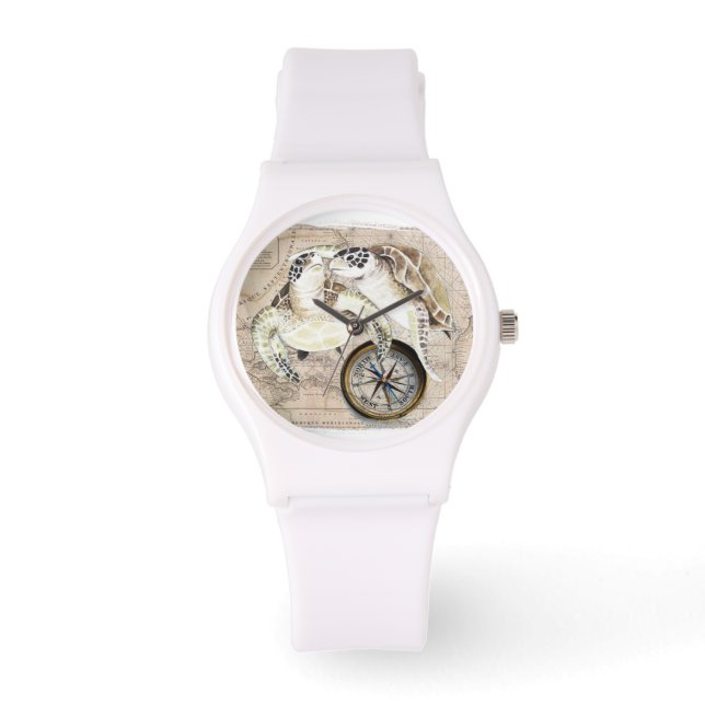 Relógio De Pulso Mapa de Bens do Mar (Frente)
