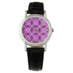 Relógio De Pulso meio século Atômica Moderno - Roxo Ametista