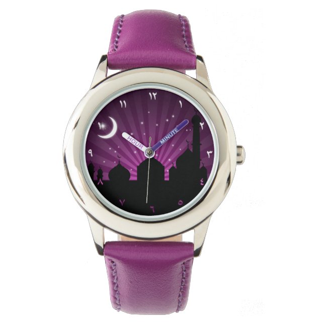 Relógio De Pulso Mesquita Silhouette Purple Night - Watch (Frente)