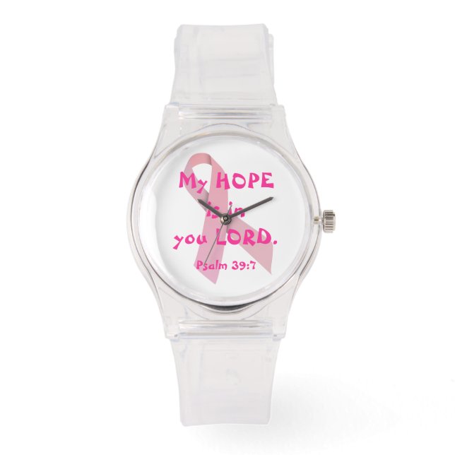 Relógio De Pulso Minha esperança está em você, Senhor, veja (Frente)