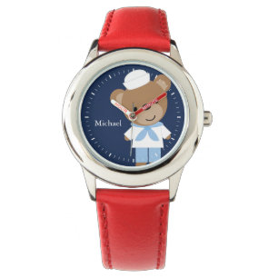 Relógio De Pulso Miúdo personalizado urso do marinheiro
