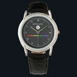 Relógio De Pulso Monitor LGBT Gay de Monograma Personalizado Elegan<br><div class="desc">Um belo monograma elegante preto e branco, com um relógio de stripe do arco-íris LGBT com um ponto para o nome do seu receptor de presente e monograma inicial de sobrenome. Um presente de excelente para qualquer pessoa que seja gay, lésbica, transexual ou qualquer membro orgulhoso da comunidade LGBT.</div>
