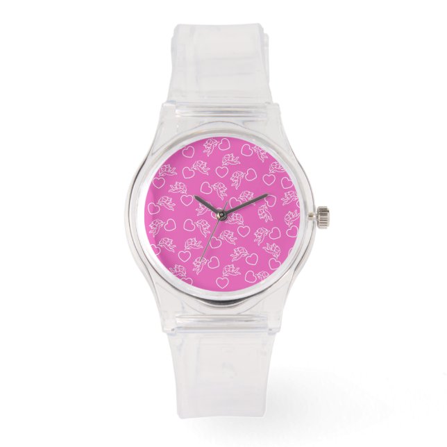 Relógio De Pulso Monitores de cores personalizados Cupids & Hearts (Frente)