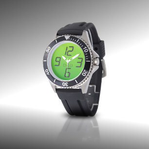 Relógio De Pulso Monitorização com Monograma do Pai Digital Faux Re