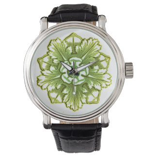 Relógio De Pulso Monitorização de Rosetas Peridot Green Antique Vin