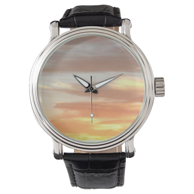 Relógio De Pulso Monitorização de Sunset Personalizada (Frente)