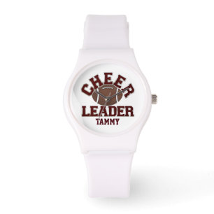 Relógio De Pulso Monitorização Personalizada do Cheerleader Maroon 