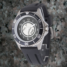 Relógio De Pulso Monograma masculino Baseball Watch Black