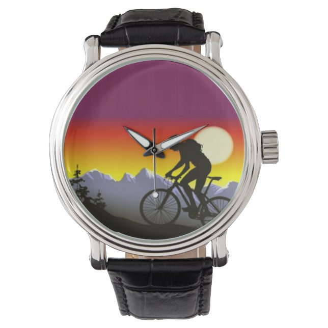 Relógio De Pulso Montanha - Bicicleta (Frente)