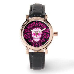 Relógio De Pulso Morto Damask - Chic Sugar Skull Wrist Watch