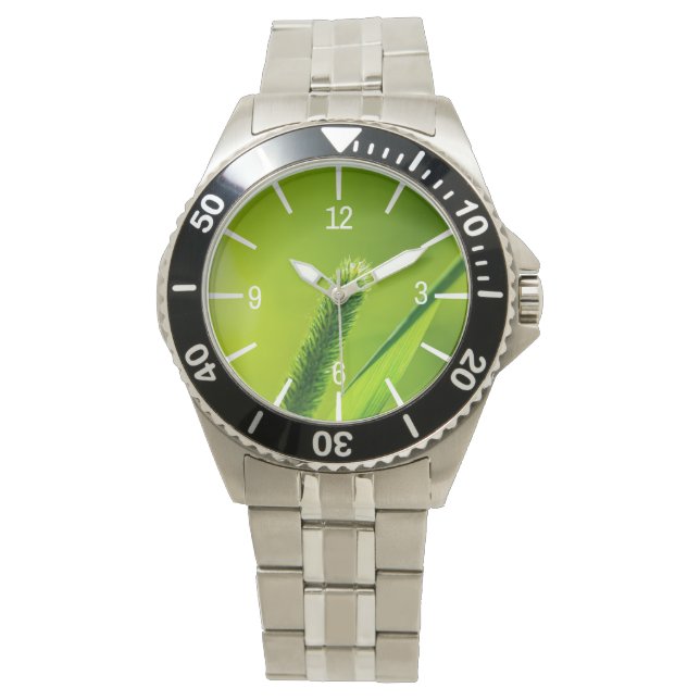 Relógio De Pulso Mundo Verde (Frente)