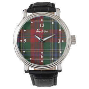 Relógio De Pulso Na moda MacLean Tartan Xadrez com observação perso