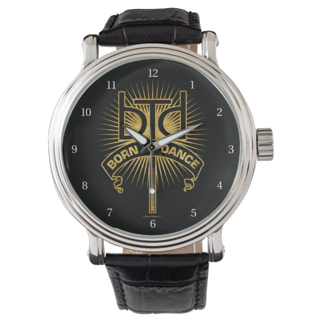 Relógio De Pulso Nascer para dança (Dourado) (Frente)