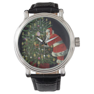 Relógio De Pulso Natal Antigo, Papai Noel com Presentes