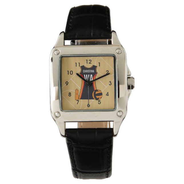 Relógio De Pulso Netball Personalizado (Frente)