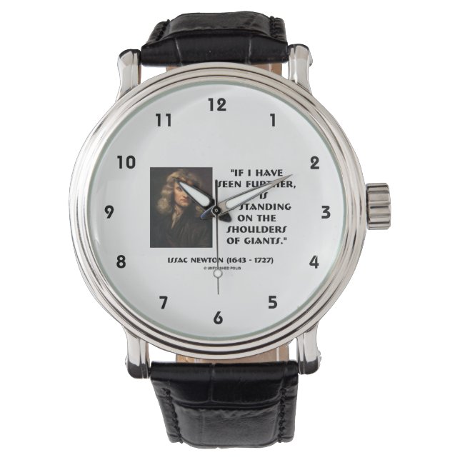 Relógio De Pulso Newton Sobre Os Ombros Dos Gigantes (Frente)
