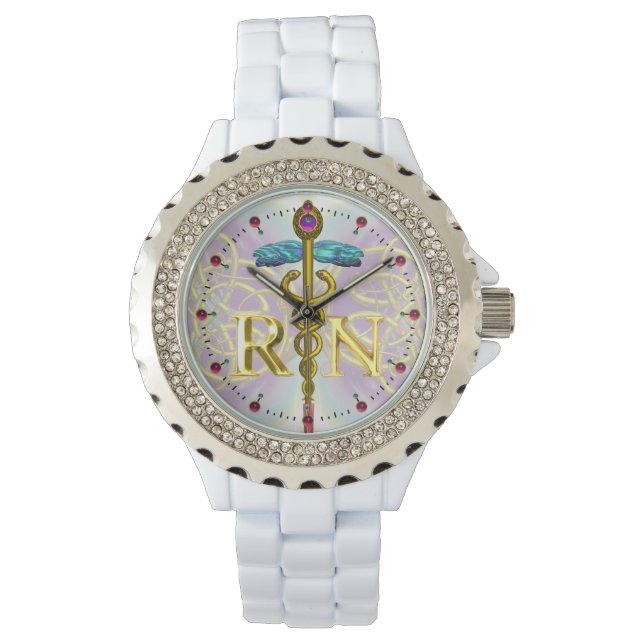 RELÓGIO DE PULSO NÓS CELTICOS DE SÍMBOLOS DE ENFERMEIRO REGISTRADOS (Frente)