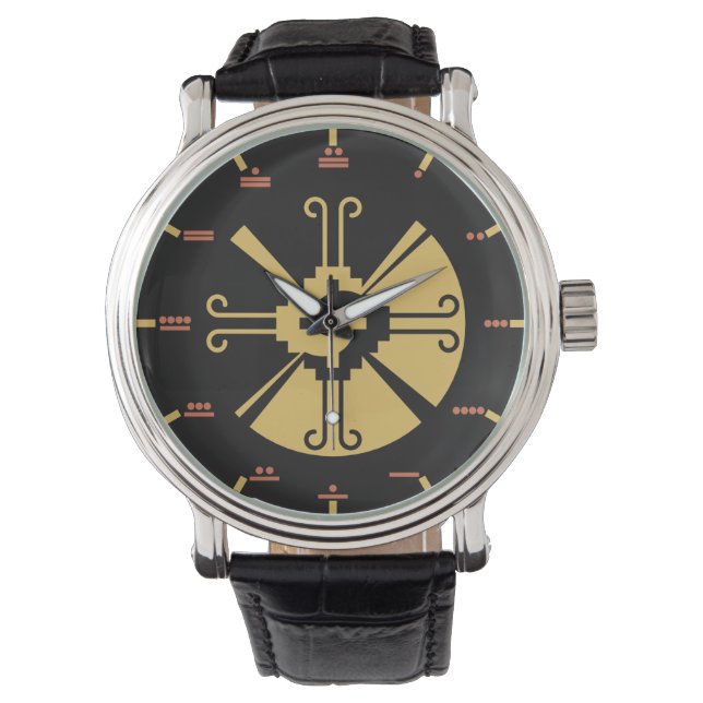 Relógio De Pulso Numerais Maya - Hunab Ku Watch. (Frente)