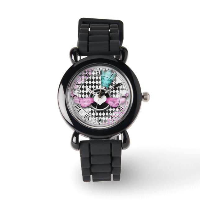 Relógio De Pulso números romanos de harlequin diamond (Frente)