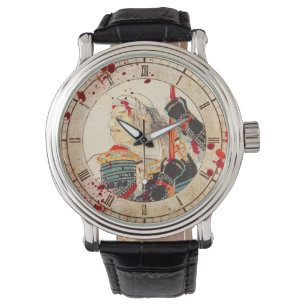 Relógio De Pulso O sangue do vintage splattered o guerreiro
