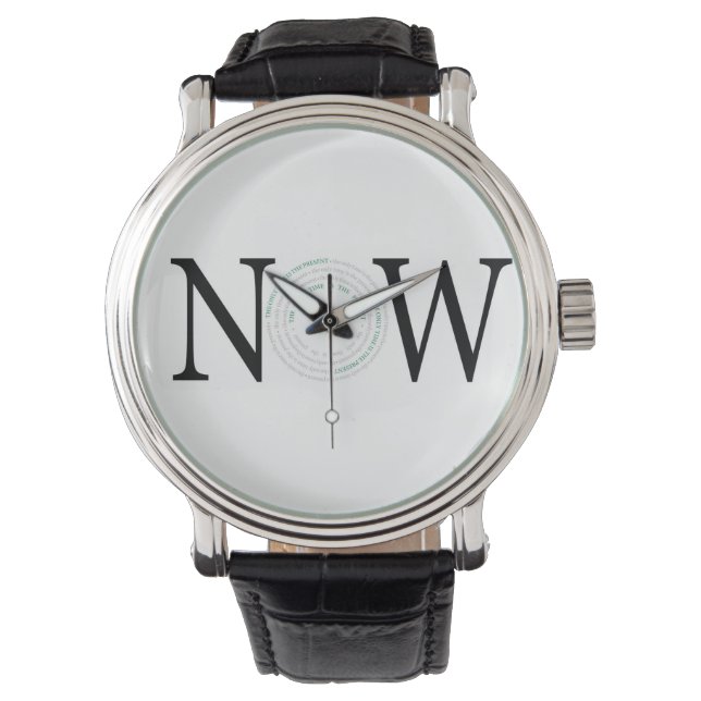 Relógio De Pulso O único momento é o presente (Frente)