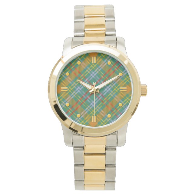 Relógio De Pulso O'Brien Tartan com dois tons Watch (Frente)