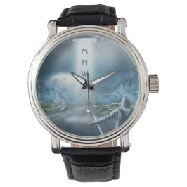 Relógio De Pulso Observadores personalizados de monograma de Hitchh
