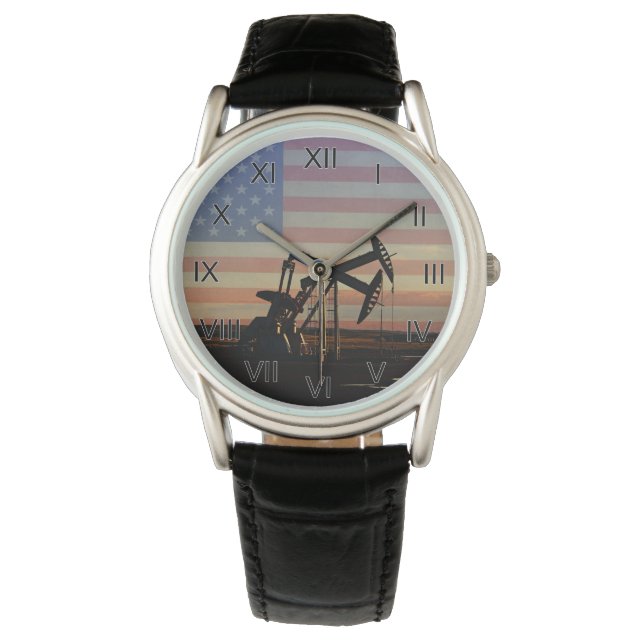 Relógio De Pulso Oilfield American Flag (Frente)