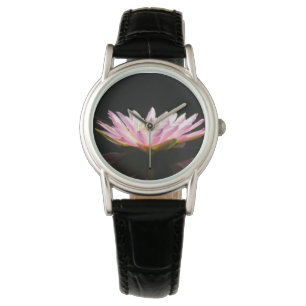Relógio De Pulso Olhar para a Waterlily do Lotus Rosa
