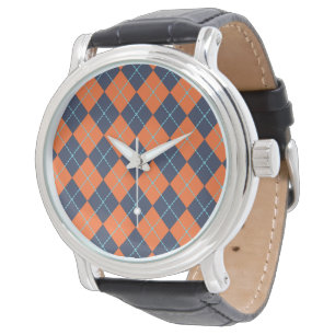 Relógio De Pulso Orange Argyle Watch