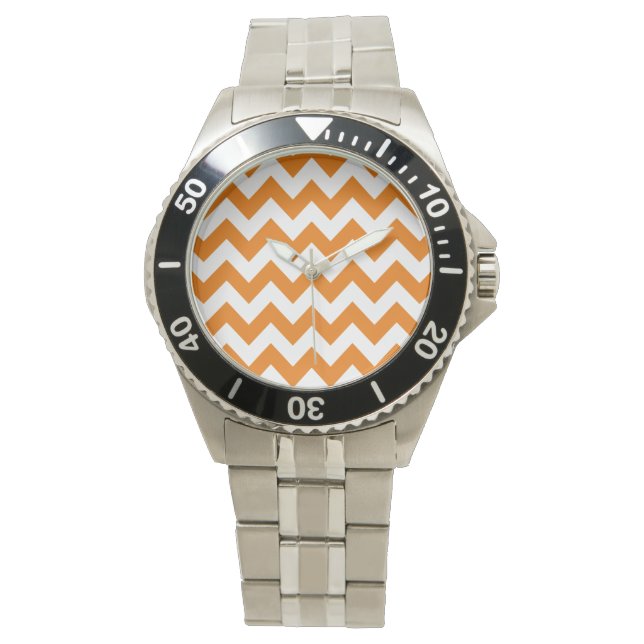 Relógio De Pulso Orange Bold Chevron (Frente)