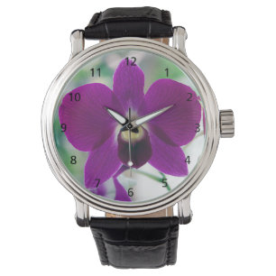Relógio De Pulso Orquídea Roxa