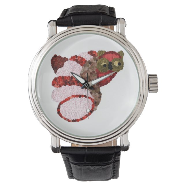 Relógio De Pulso Owl Leather Watch (Frente)