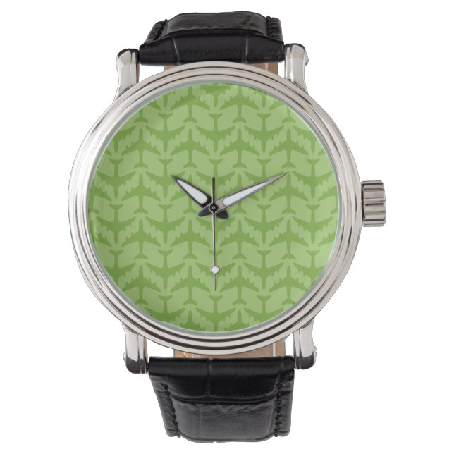 Relógio De Pulso Padrão de Avião de Tráfego Aéreo Verde (Frente)