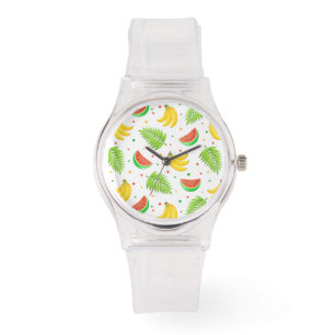 Relógio De Pulso Padrão de Bolinhas de Fruta tropical