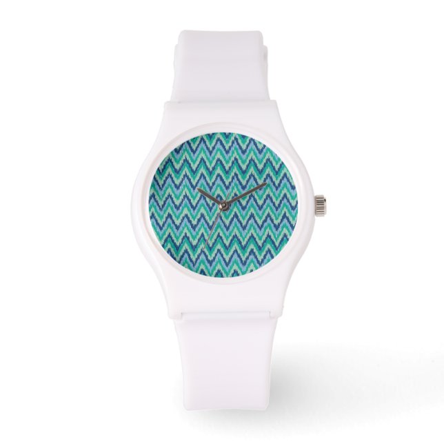 Relógio De Pulso Padrão Tribal iKat ZigZag Chevron (Frente)