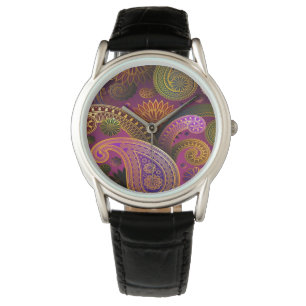 Relógio De Pulso Paisley Purple