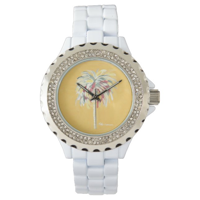Relógio De Pulso Palm Tree Watch - Amarelo (Frente)