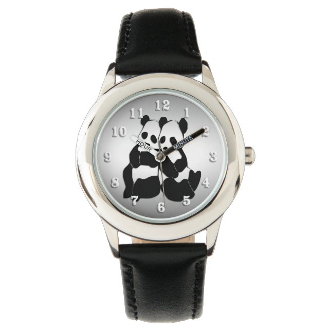 Relógio De Pulso Panda Bears (Frente)