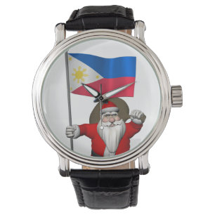 Relógio De Pulso Papai Noel Com Alferes Das Filipinas