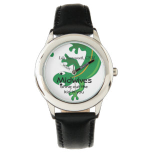 Relógio De Pulso Parteiras e lagarto Twisty do verde