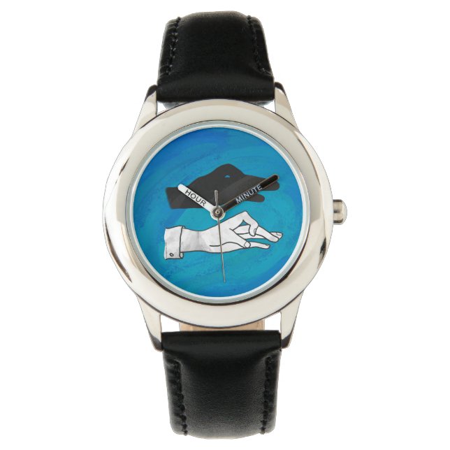 Relógio De Pulso Pato Sombra em Azul (Frente)
