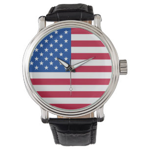 Relógio de pulso patriótico da bandeira american