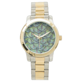 Relógio De Pulso Peacock Feather Watch