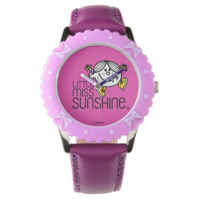 Relógio De Pulso Pequena Srta. Sunshine Andando Em Nome Gráfico (Frente)